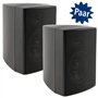 Enceintes 2 voies noires, la paire, enceintes murales pour système stéréo HiFi home cinéma, 40 watts 8 ohms