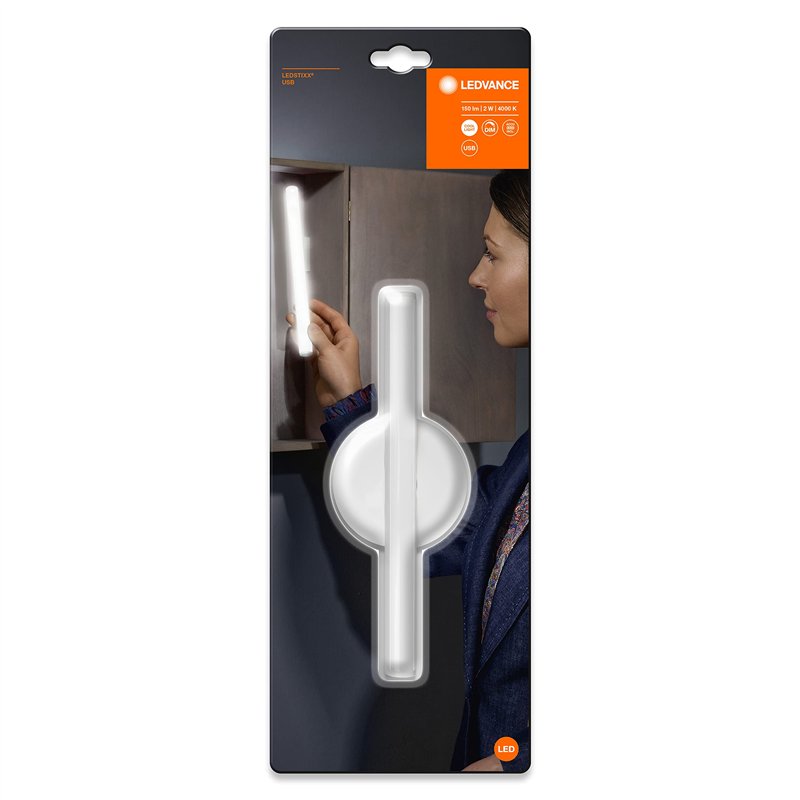 Image secondaire de Ledvance LUMINAIRE RECHARGEABLE LEDSTIXX USB LDV LUM Indoor Linear, Aluminum, 2 W, Silver, One size