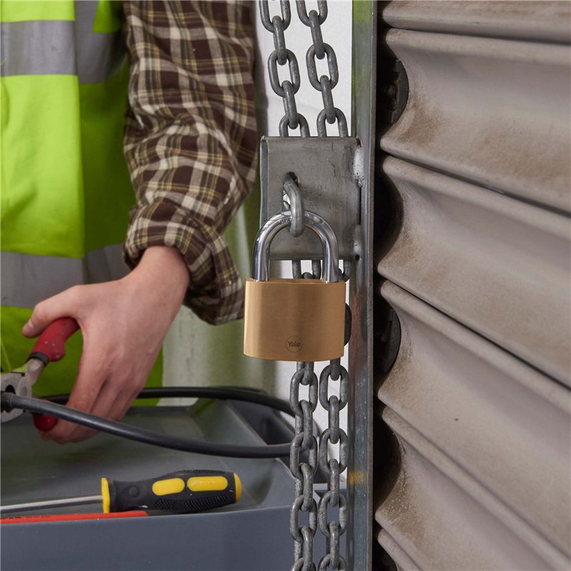 Image secondaire de Yale Y110B/50/126/1 - Cadenas laiton 50 mm, anse acier cémenté, 3 clés - Pour Casier Scolaire Ecole, Vestiaire de Sport, Boîte à