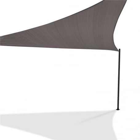 IDMarket - Voile d'ombrage Triangulaire 5x5x5 M Gris