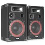 SKYTEC Pack Disco DJ - Enceinte 500W, Jeux de Lumière sur Barre en T Contrôle par Télécommande, Amplificateur 2X 250W, Machine à