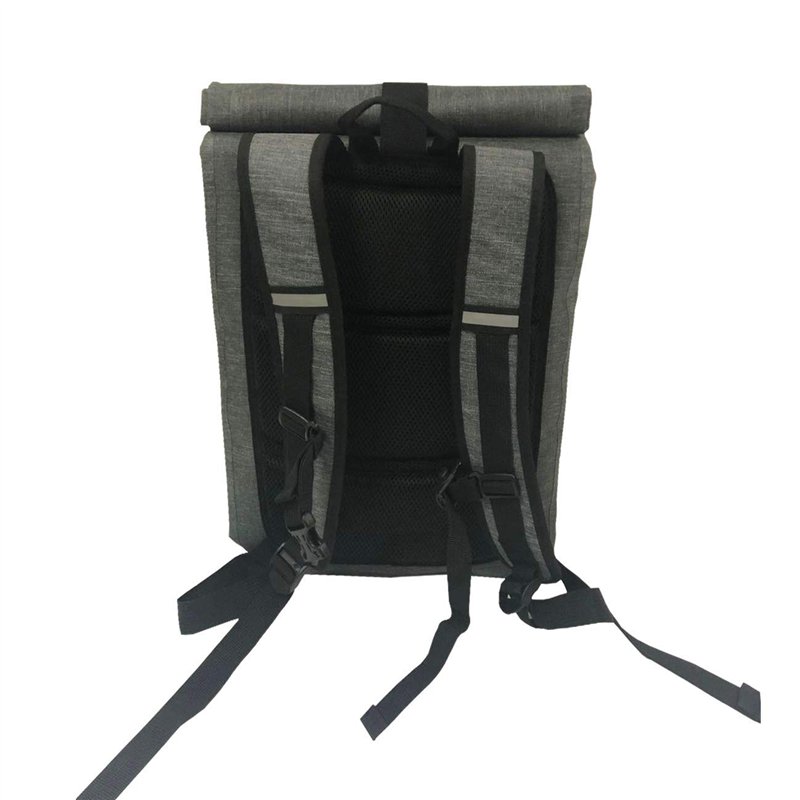 Image secondaire de yeep.me B.140 Sac à Dos 100% étanche Gris chiné 500 Deniers avec Bande réfléchissante + Pochette Ordinateur 15'' Amovible Inclus