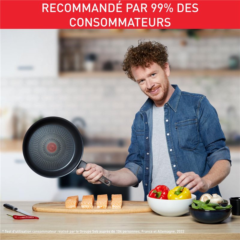 Image secondaire de Tefal Unlimited On Poêle 20 cm, Induction, Revêtement antiadhésif résistant, Fonction Thermo-Signal, Fabriqué en France G25902AZ