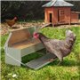 IDMarket - Mangeoire XL pour Poules Distributeur Automatique à pédale en Acier 5 KG