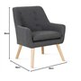 IDMarket - Fauteuil scandinave NAT en Tissu Gris Anthracite