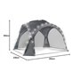 IDMarket - Tente dôme Gris Anthracite 3,5 M avec LED