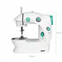 Jocca Machine a Coudre Portable avec Kit de 48 Accessoires Double Point 18 x 20 x 13 cm Blanc
