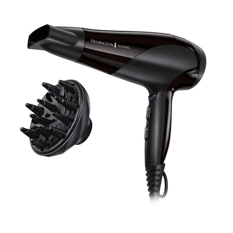 Remington Sèche-cheveux Ionique [Puissant & Léger] Ionic Dry Noir (2200W, coiffage délicat en douceur & répartition uniforme de 