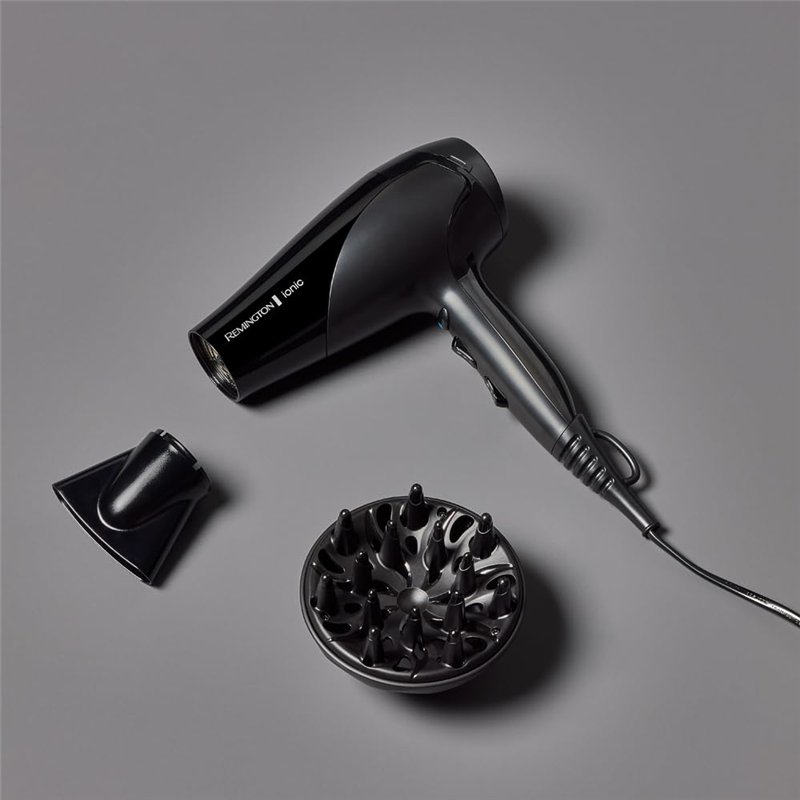 Image secondaire de Remington Sèche-cheveux Ionique [Puissant & Léger] Ionic Dry Noir (2200W, coiffage délicat en douceur & répartition uniforme de 