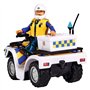 Simba - 109251093 - Sam Le Pompier - Quad de Police avec Figurine Malcolm et Accessoires - Saison 12 - A partir de 3 Ans