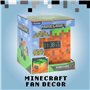 Réveil Digital Minecraft Grass Block - Lumière et Musique du Jeu Officiels, Décor de Chambre pour Gamers Minecraft, Vert