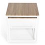 IDMarket - Lot de 2 Tables Basses gigognes Detroit 40/45 Design Industriel Bois et métal Blanc