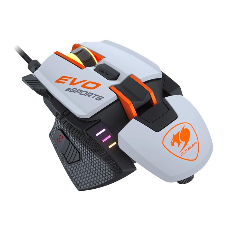 Image secondaire de COUGAR GAMING | SOURIS GAMING | 700M EVO WHITE E-SPORT - Ergonomique - Capteur optique Pixart PMW3389 - Repose-mains ajustable -