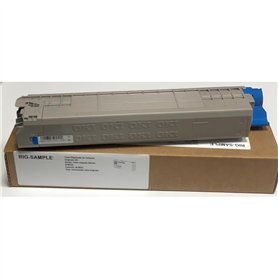 Toner OKI 46471103 pour C823 C833 C843 n dn 823 833 843 - Cyan - 7.000 Pages - Régénéré Made in Italy