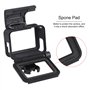 QIMEI-SHOP Cadre Boîtier Protection Compatible avec GoPro Hero7/(2018)/6/5 Coque Bordure avec Prise et vis Mobiles Amovibles Noi