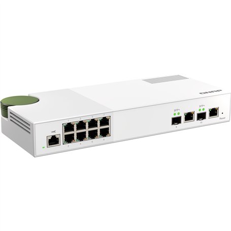 QNAP QSW-M2108-2C - 2 x 10GbE SFP+/RJ45 Combo Ports & 8 x 2.5GbE (RJ45) Ports - Entry-Level 10GbE and 2.5GbE Layer 2 Web Managed