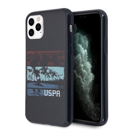 Coque rigide en polycarbonate et TPU pour iPhone 11 Pro Bleu marine