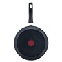 Tefal Poêle à crêpe G2813872 Black Stone 25 cm, Revêtement antiadhésif, Taux de réchauffement de la poêle Thermo-Signal