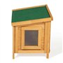 IDMarket - Maison pour Chat Niche en Bois avec Porte basculante à lamelles