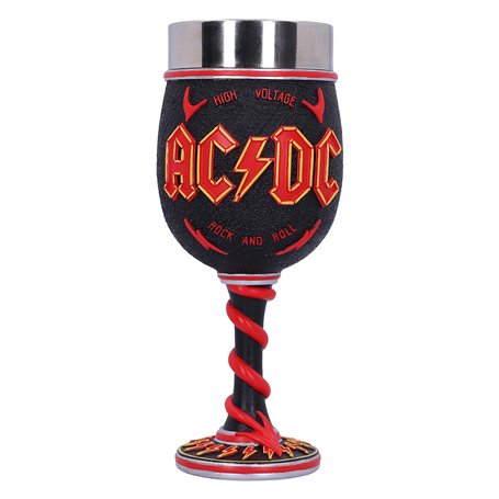Nemesis Now AC/DC Verre à vin Haute Tension Rock and Roll avec Cornes d'éclairage Noir