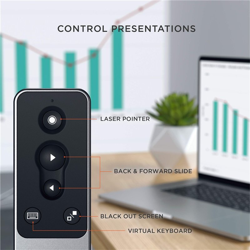 Image secondaire de SATECHI Télécommande De Présentation Bluetooth R1, Présentateur Sans Fil Pour Powerpoint Et Keynote, pour Macbook Pro/Air M2/M1,
