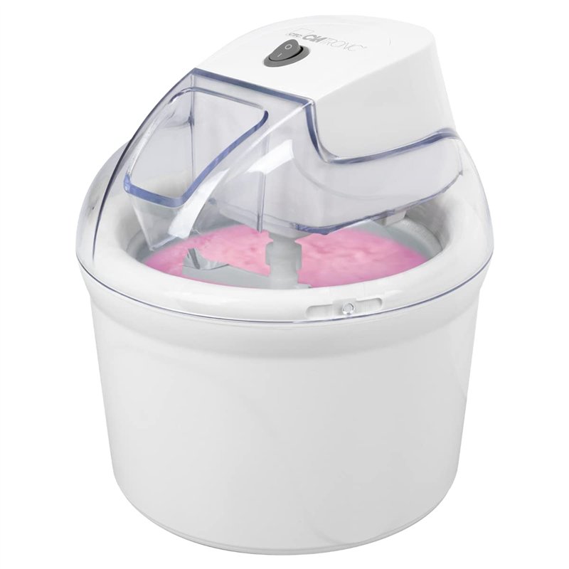 Machine à glace Clatronic ICM 3764 pour crème glacée/sorbet/yaourt glacé/slush, pour la maison, entrepôt frigorifique, ouverture