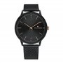Tommy Hilfiger Montre Analogique à Quartz pour Homme avec Bracelet Milanais en Acier Inoxydable Noir - 1791845