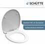 SCHÜTTE Flowers&Wood 82197, Abattant WC en Duroplast avec système d'abaissement Automatique, Compatible avec la majorité des cuv