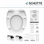 SCHÜTTE Flowers&Wood 82197, Abattant WC en Duroplast avec système d'abaissement Automatique, Compatible avec la majorité des cuv