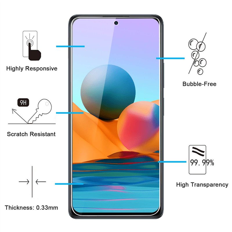 Image secondaire de NEW'C Lot de 2, Verre Trempé pour Xiaomi Redmi Note 10 Pro, 10 Pro Max 4G, Film Protection écran -sans Bulles d'air -Ultra Résis