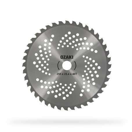 GREENSTAR - Lame 40 Dents Pour Débrousailleuse - Dents à Pointe Carbure - Largeur de Coupe : 255 mm - Epaisseur 1,3 mm - Alésage