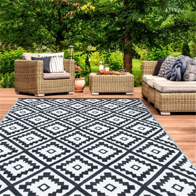 Image secondaire de IDMarket - Tapis extérieur Bahamas Noir 160 x 260 CM