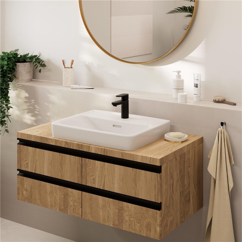 Image secondaire de hansgrohe Vernis Blend Mitigeur de lavabo 100 sans tirette ni vidage, noir mat, 71580670