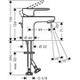 hansgrohe Vernis Blend - Mitigeur de lavabo sans tirette ni vidage, Robinet de salle de bain avec hauteur sous bec 70 mm, économ