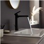 hansgrohe Vernis Blend Mitigeur de lavabo 190 avec tirette et vidage synthétique, noir mat, 71552670