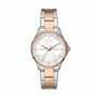 Armani Exchange Montre pour femme , mouvement à trois aiguilles, boîtier en acier inoxydable 2T argent/rose de 36 mm avec bracel
