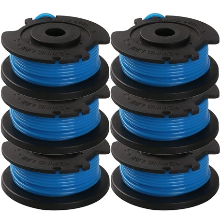 Odashen Lot de 6 bobines et fil pour débroussailleuse Karcher LTR 18-30 (14443120), remplace 2.444-016.0