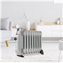 SUPRA OLIA 1000 Radiateur à huile, 1000 W, 10 m², thermostat mécanique, sécurité contre la surchauffe, poignée de transport, poi
