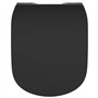 Ideal Standard Abattant WC, Lunette Toilette, Siège WC, Frein de chute Tesi T3527V3 Noir mat UltraFin Déclipsable Lunette WC Fac