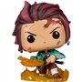 Funko Pop! Animation: Demon Slayer - Tanjiro Kamado with Ch - Brille dans Le Noir- Figurine en Vinyle à Collectionner - Idée de