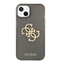 Guess GUHCP13SPCUGL4GBK Coque pour iPhone 13 Mini 5,4" Noir pailleté 4G Big Logo