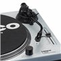 Lenco L-3809 Platine Vinyle - Platine DJ Direct Drive - USB - Préampli - 33 et 45 RPM - MMC - RCA - Sortie Ligne - Bleu Métallis