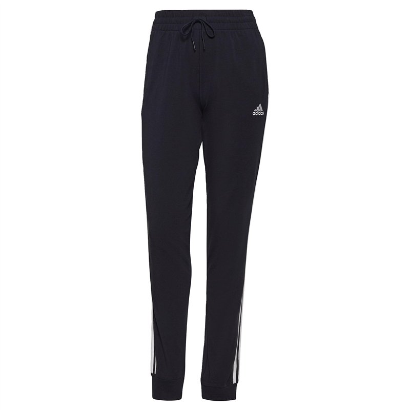 adidas Essentials Single Jersey 3-Stripes Pants Femme, Legend Ink/White, S