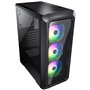 COUGAR GAMING | BOITIER PC GAMING | ARCHON 2 RGB NOIR - Inclus 3 ventilateurs ARGB - Verre trempé - Éclairage RVB - Refroidissem
