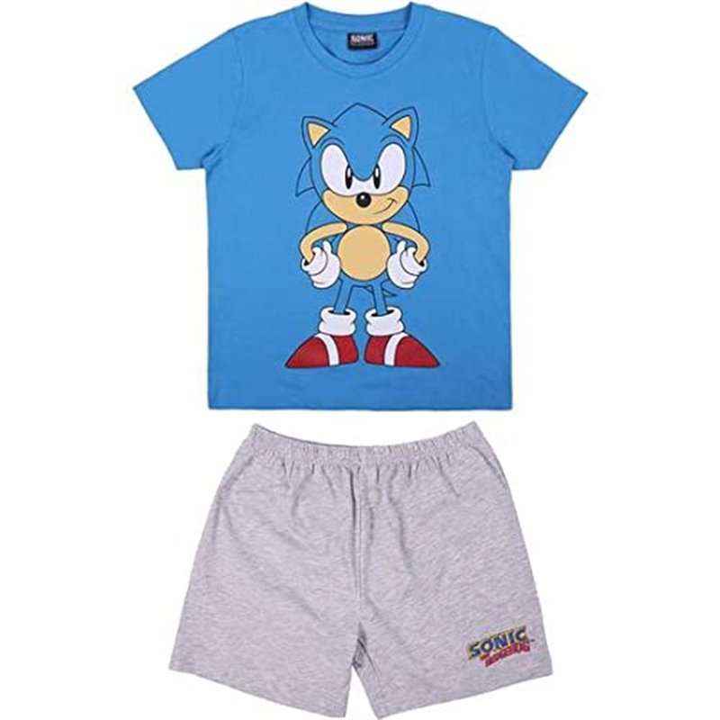Cerdá 203607 Pyjama Court Simple en Jersey Sonic, Multicolore, 2 x 20 x 25 cm