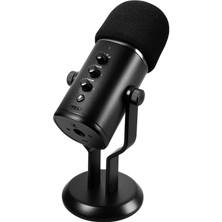 MSI IMMERSE GV60 Streaming MIC - Interface USB Type-C, Prise Casque 3,5 mm, 4 Modes d'utilisation : stéréo, cardioïde, omnidirec