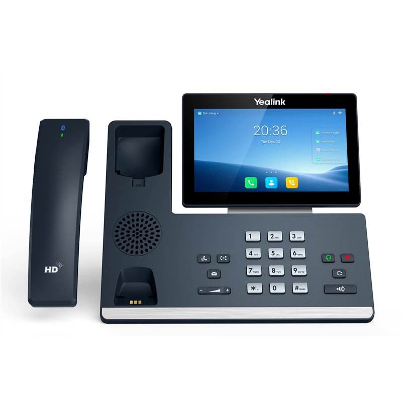 Yealink SIP-T58W Pro Téléphone VoIP avec Interface Bluetooth avec Affichage du numéro d'appel