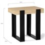 IDMarket - Lot de 2 Tables de Chevet Phoenix Tables d'appoint Bois et Noir