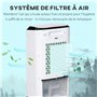 HOMCOM Climatiseur rafraîchisseur d'air mobile ventilateur ioniseur 4 en 1 avec télécommande - portable silencieux oscillant 60W