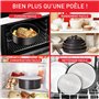 Tefal Ingenio Poêle grill 26 cm, Induction, Revêtement antiadhésif, Fonte d'aluminium, Empilable, Compatible lave-vaisselle, Eco